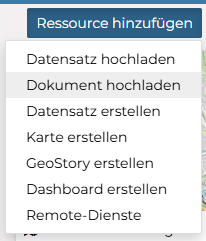 GeoNode Datensatz hochladen